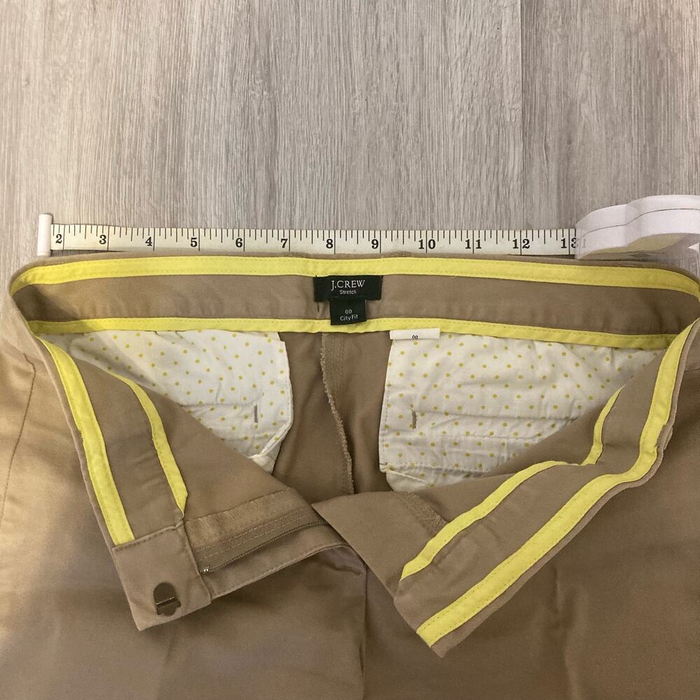 J.Crew City Fit Stretch khaki Slacks 00 - Picture 3 of 3